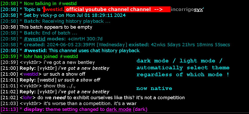 Also showcasing our support for dark / light mode